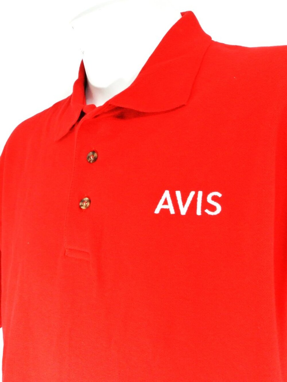 AVIS Car Rental Employee Uniform Polo Shirt Red NEW Size XL